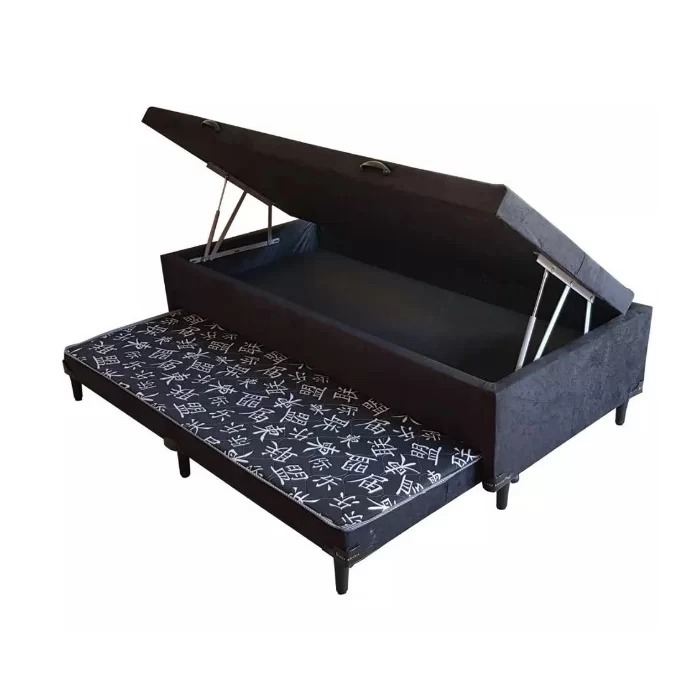 CAMA BAÚ SOLTEIRO COM CAMA AUXILIAR 